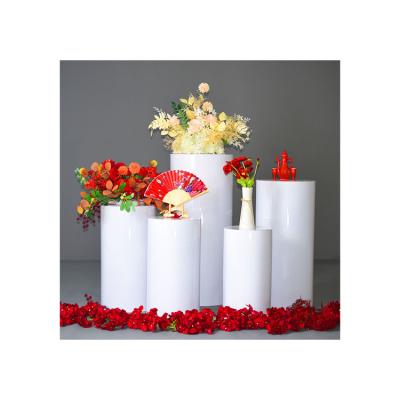 China Creative round wedding event decoration wedding base dessert table display wedding/hot origami roman column party for sale