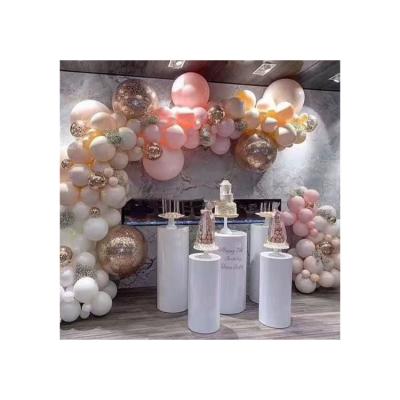 China Wedding/party wedding props white round wrought iron cylinder birthday dessert table wedding reception area decoration table for sale