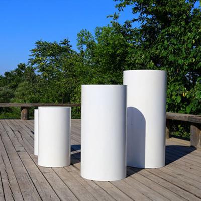 China Wedding/Birthday Party Decoration Background Display Cake Stand Events Cylinder Pillar Dessert White Table Props Pedestal for sale