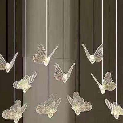 China Acrylic Wedding Props Two Meters Butterfly Chandelier Present To Decoration Wedding Event for sale