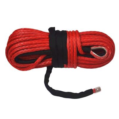 China Monster4WD AUTO Winch Line 12mm x 45m ATV Synthetic Off Road Winch Cable Trailer Auto Rope Towing Ropes For Winches for sale