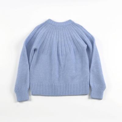 China Women's Winter S Breathable Polyester Weaters Heavy Knit Sweater Puff Crewneck Computer Knitted Casual Puff Sleeve Thick for sale