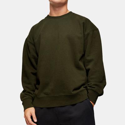 China Custom Sweatshirts OEM Oversized Sweatshirt Anti-wrinkle Crewneck Unisex Green White Military Green Sweatshirts for sale