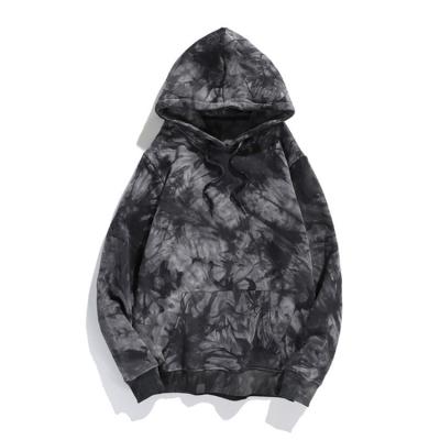 China Men's Long Sleeve Anti-Wrinkle Cotton Streetwear Pullover Sweatshirt Men's Casual Hooded 100% Tie Dye Hoodies for sale