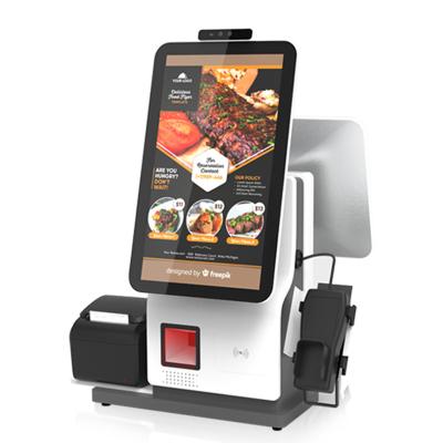 China OEM ODM SDK Payment Tax Printer QR Scanner Order Terminal 15.6 Inch Touch Screen Self Service Desk Kiosk for sale