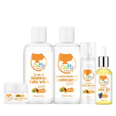 China CURLYMOMMY Organic Branded Natural Kids Hair Care Product Set Moisturizing Repairing Treatment for sale