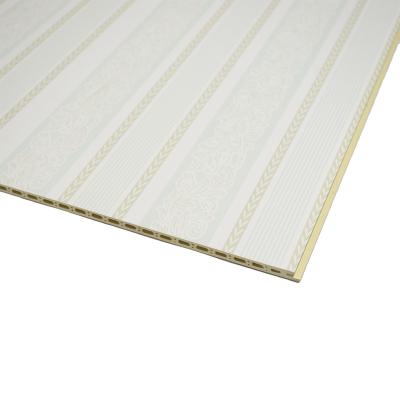 China 2022 Latest 600*9mm Modern Cheapest Wood PVC Plastic Composite Wall Panel For Interior Decoration for sale