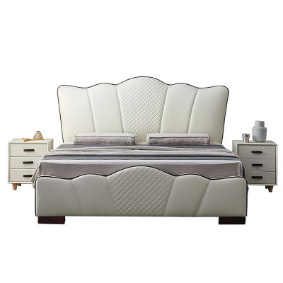 China New Design Durable Bedroom Furniture Stainless Steel Luxury Modern King Size Bed Queen Bed for sale