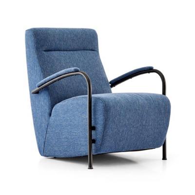 China Modern Extended Velvet Fabric Upholstered Furniture Luxury Leisure Armchairs High Back Living Room Lounge Chair For Cafe for sale