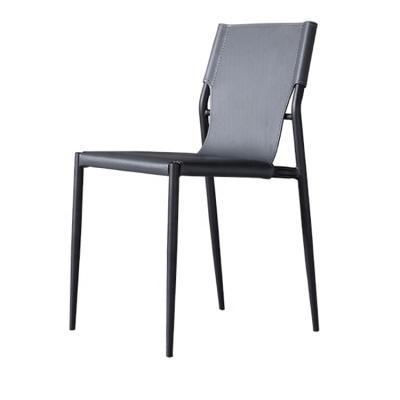 China Modern French Leather Chrome Dining Chair Price For Dining Room Furniture for sale