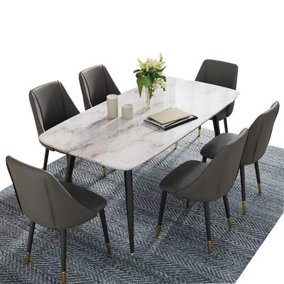 China (Other) adjustable modern marble dining furniture table set for sale