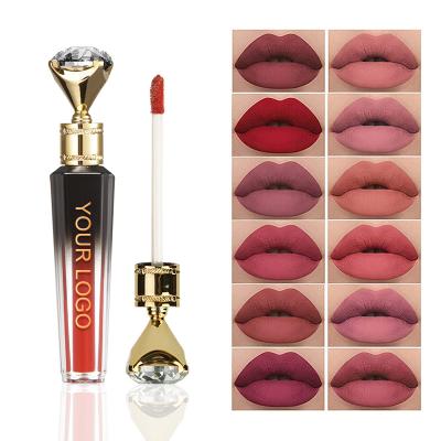 China Waterproof ALOBON Matte Custom Private Logo Moisturizing Liquid Lipstick Silky Lip Gloss for sale