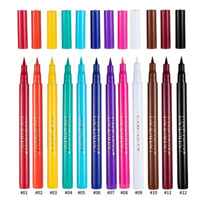 China Factory Wholesale Delineador De Ojos Waterproof Colored Cosmetics Makeup Eyeliner Liquid Long Lasting Waterproof Eyeliner for sale