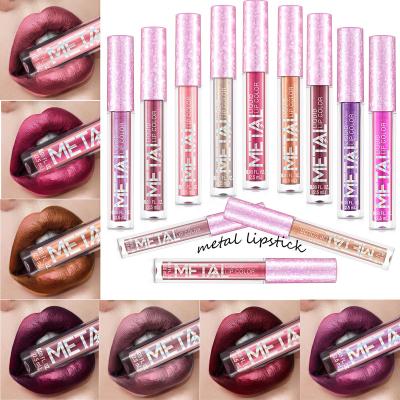 China Free Sample Lipstick 12 Colors Liquid Lipstick Waterproof Long Lasting Moisturizer Clear Glitter Lip Gloss Glossy Custom Labiales for sale