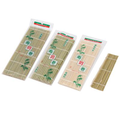 China Japanese bamboo sushi stocked promotional carbonized rolling mat for sale