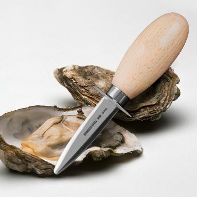 China Sustainable Oyster Knife with Elliptical Wooden Handle Imported from Japan for sale