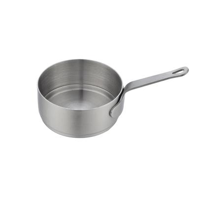 China 304 High Quality Stocked Stainless Steel Mini Saucepan With SS Handle for sale