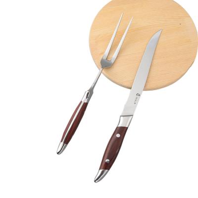 China Viable Steak Knife And Forking Western Food Teppanyaki Tools Knife And Fork Sets For Japanese Restaurant for sale