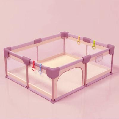 China Mesh Fabric Baby Game Fence Detachable Hot Sale Baby Safety Fold Yard Baby Playpen Easy Folding Playpen for sale