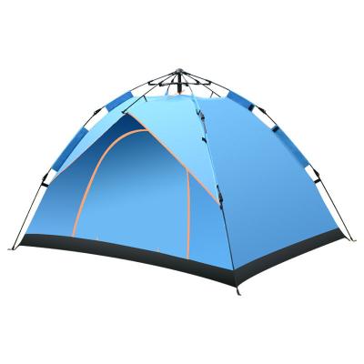 China Waterproof Single Layer 3-4 Person Durable Thickened Outdoor Camping Tent For 3 Person for sale