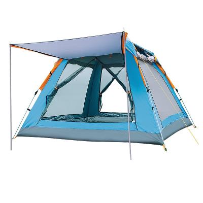 China Fast Automatic Camping Tent 3-4 Person Outdoor Waterproof Travel Custom Pop Item Diagonal Tying Type Cloth Increasing Color for sale