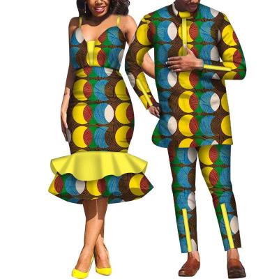 China African Dashiki Dress African Dashiki Dresses For Men Women Formal Dress Mens Shirts Casual Tops Couple Lover Wedding Matching Clothing for sale