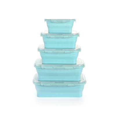 China Viable ENCOURAGE Food Grade Microwavable Portable Silicone Collapsible Food Bowl for sale