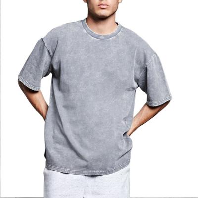 China Anti-Wrinkle New Mens Mask Plain Cotton T-shirt Vintage Washed Plus Size Mens T-shirts Custom Casual Oversized T-shirt for sale