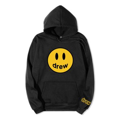 China High Quality Oversized Heavyweight Men Winter Hoodies Drew Character Smile Face Design Anti-wrinkle for sale