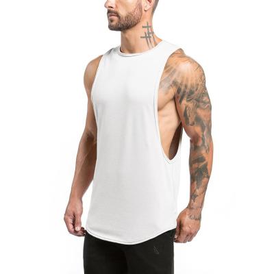 China Hot Selling QUICK DRY Gym Sports Polyester Summer Sleeveless Shirt Logo Plain Mens Muscle Tank Full Custom Made for sale