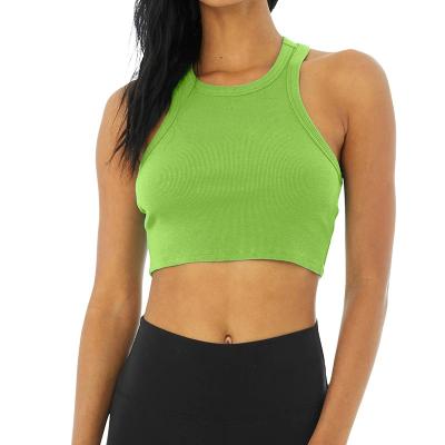 China 2022 Summer QUICK DRY women ribbed sexy cropped tank top tank top women clothing for sale