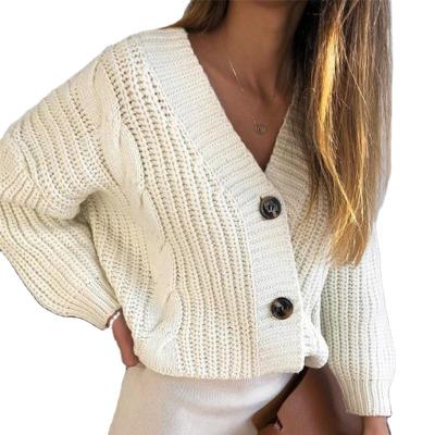 China Anti-Wrinkle Knit Sweater Women 2022 Fall Long Sleeve Button Female Casual Cardigan Knitted Sweaters Coat Winter Warm Clothes for sale