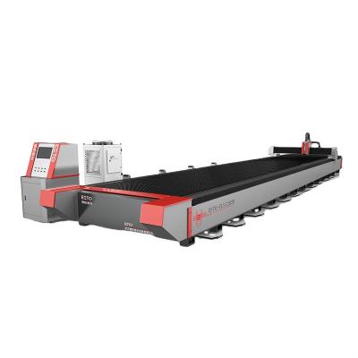 China Large Area 12000*2500 Mm Water Cooled Open Type For Form Fiber Laser Metal Plate Cutting Machine for sale