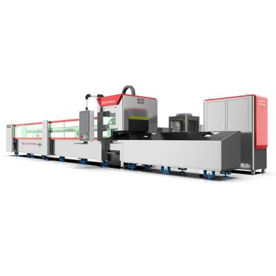 China Water Cooled Stainless Carbon Steel Tube Fiber Laser Cutting Machine Metal Pipe CNC Laser Cutter for sale