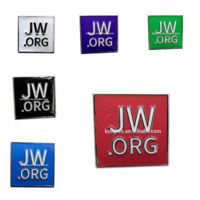 China Factory Custom One Inch Metal Europe JW.ORG Soft Enamel Pin Badge for sale