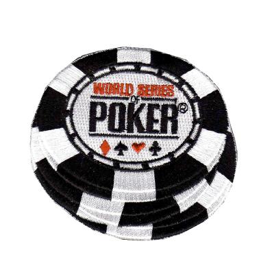 China Retail Order Quantity Viable Iron On Poker Embroidery Patch For World Series for sale