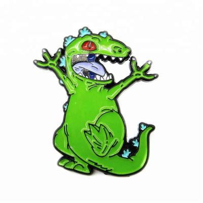 China Custom Metal Cartoon Soft Enamel Cut Out Lapel Pin Animal Badge for sale