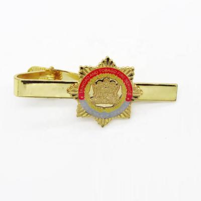 China Promotional Gifts / Soft Firefighter Souvenir Tie Clip Cheap Custom Metal Enamel Souvenir for sale