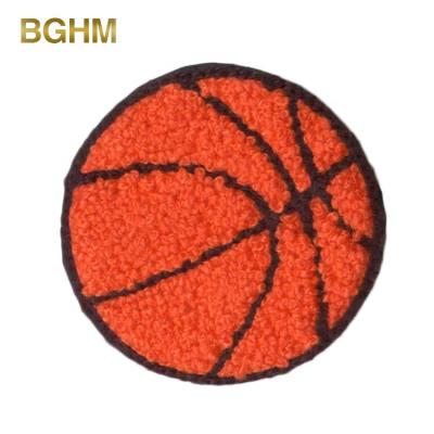 China 3D Chenille Sports Balls / Football / Soccer / Basketball / Baseball / Volleyball / Baseball Embroidered Patch for sale