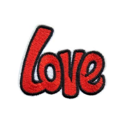 China 3D China Manufacturer Supply Exquisite Love Heart Pattern Embroidery Apparel Patch for sale