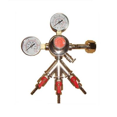 China Durable CO2 Pressure Regulator for Pressure Reducing Beer with 3 Outlets for sale