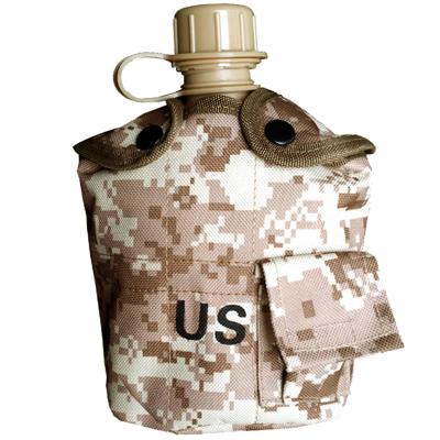 China Lightweight Desert Digital militiaPortable Survival Tools Outdoor Military Water Kettle Drink Canister Aluminum Water Container for sale