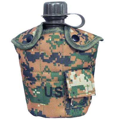 China Jungle Lightweight Digital Camouflage militiaPortable Survival Tools Outdoor Military Water Kettle Drinks Bowl Aluminum Water Container for sale