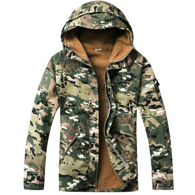 China Tactical Jacket Military Softshell Waterpoof CP Camouflage G8 Anorak Winter Coat Fleece Anti-UV Fleece Hoodie Factory for sale