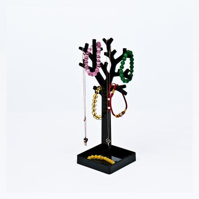 China Multifunctional Plastic Tree Design Bracelet Display Rack Earring Display Stand Earring Jewelry Display Stand for sale