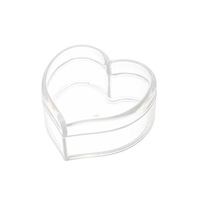 China Viable Heart Shaped Clear Transparent Cosmetic Organizer Jewelry Plastic Storage Cosmetic Organizer for sale