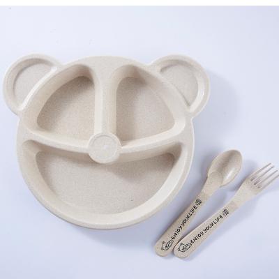 China Children's tableware children's cartoon bear children bomb eat tableware training dinner dish for sale