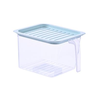 China Freshness Preservation Household Storage Handle Multifunctional Food Plastic Storage Box With Lid for sale