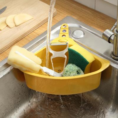 China Multifunctional Storage Triangle Storage Rack Water Strainer Sponge Rack Kitchen/Kitchen Sink Basket for sale