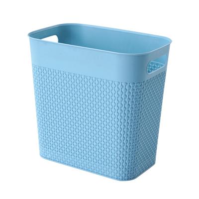 China Nordic Round Open Top Livable Rubbish Bin Plastic Mesh Trash Cans Dormitory Office Plastic Waste Basket for sale